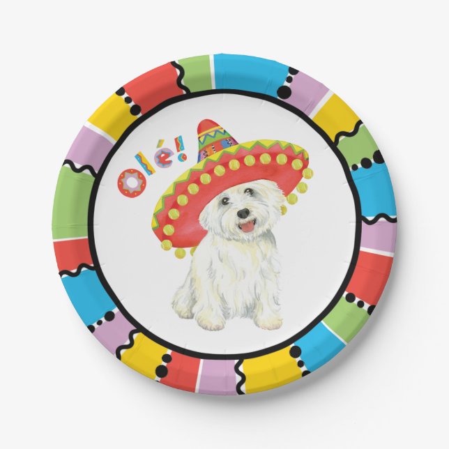 Fiesta Westie Paper Plates (Front)