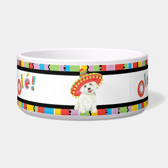Fiesta Westie Pet Bowl (Left)