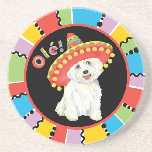 Fiesta Westie Sandstone Coaster