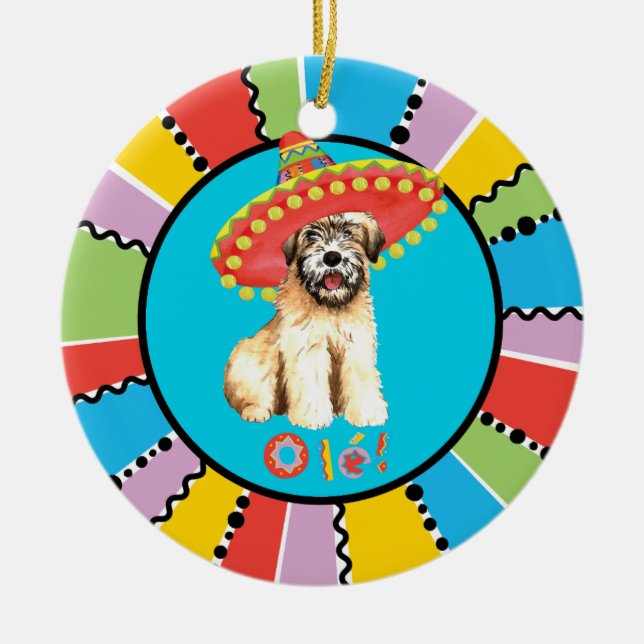 Fiesta Wheaten Ceramic Ornament (Front)