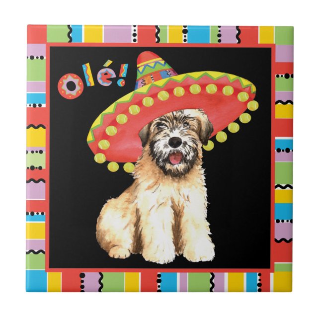 Fiesta Wheaten Ceramic Tile (Front)