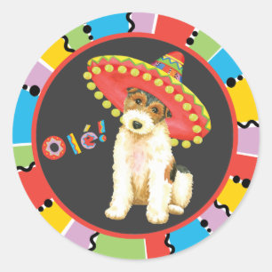 Fiesta Wire Fox Terrier Classic Round Sticker