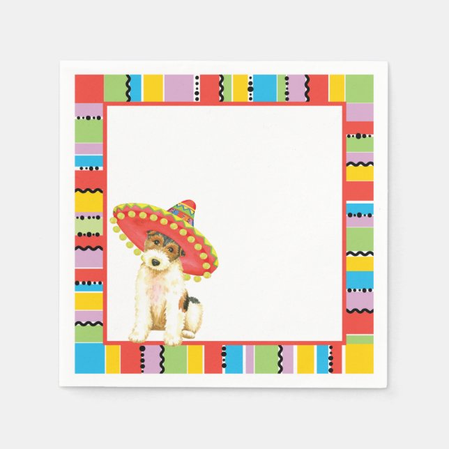 Fiesta Wire Fox Terrier Napkins (Front)