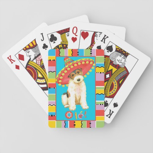 Fiesta Wire Fox Terrier Playing Cards