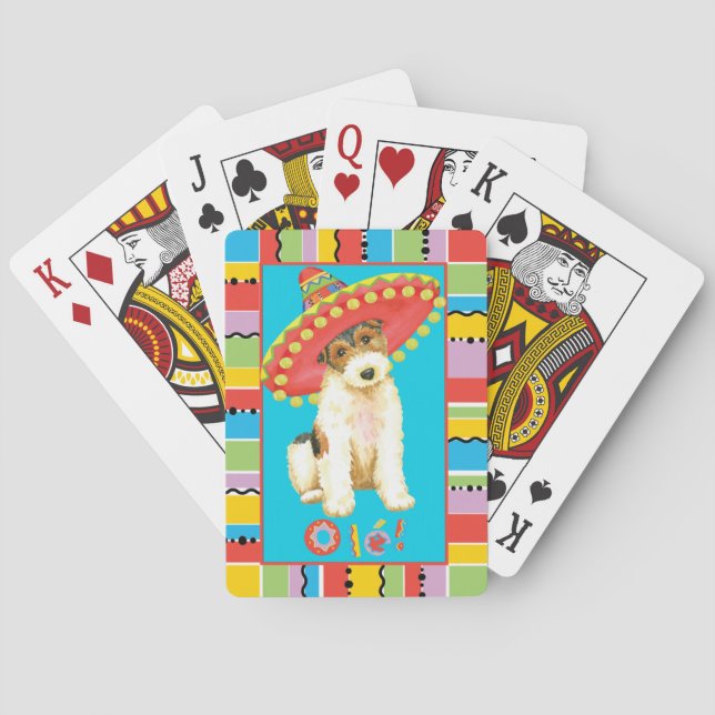 Fiesta Wire Fox Terrier Poker Cards (Back)