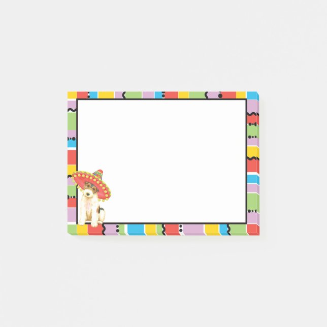 Fiesta Wire Fox Terrier Post-it Notes (Front)