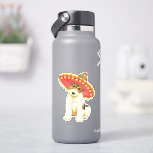 Fiesta Wire Fox Terrier Vinyl Sticker