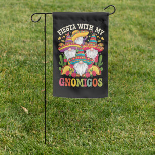 Fiesta With My Gnomigos Gnome Cinco De Mayo Garden Flag