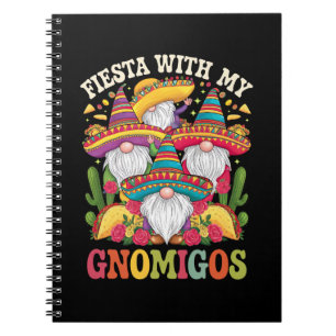 Fiesta With My Gnomigos Gnome Cinco De Mayo Notebook