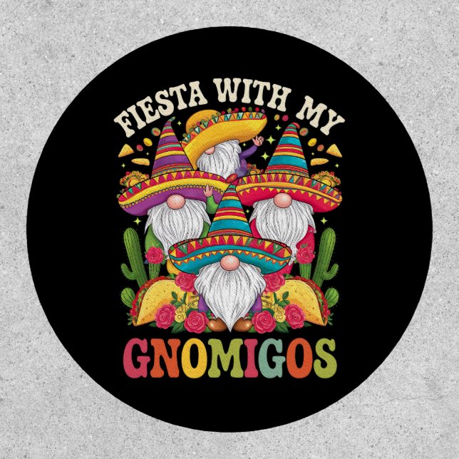 Fiesta With My Gnomigos Gnome Cinco De Mayo Patch (Front)