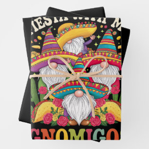 Fiesta With My Gnomigos Gnome Cinco De Mayo Wrapping Paper Sheets