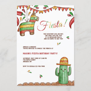 Fiesta with Piñata Invitation