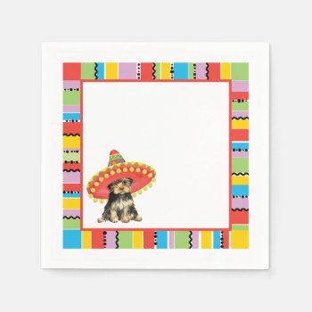 Fiesta Yorkie Paper Napkins by DogsInk at Zazzle