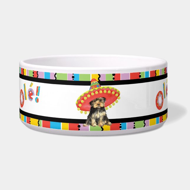 Fiesta Yorkie Pet Bowl (Left)