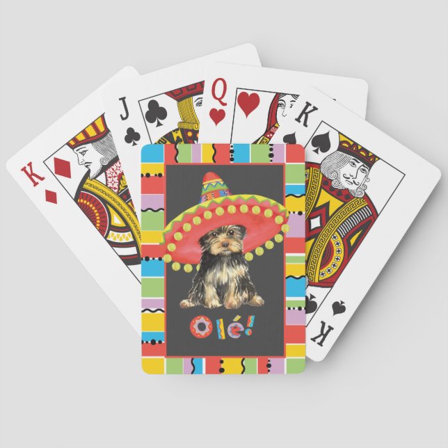 Fiesta Yorkie Poker Cards (Back)