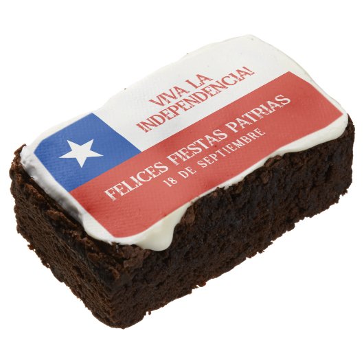 Fiestas Patrias Independence Day Chile Flag Brownie (Angled)