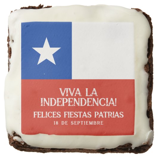 Fiestas Patrias Independence Day Chile Flag Brownie (Front)