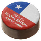Fiestas Patrias Independence Day Chile Flag Chocolate Covered Oreo (Angled)