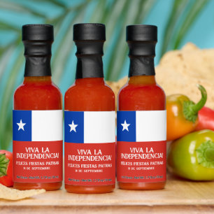 Fiestas Patrias Independence Day Chile Flag Hot Sauces