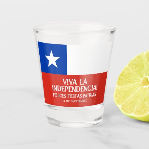 Fiestas Patrias Independence Day Chile Flag Shot Glass