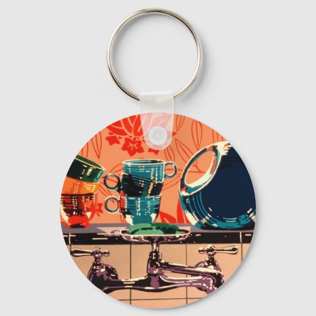 Fiestaware and the Kitchen Sink Keychain (Front)