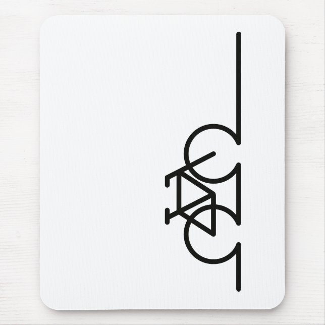 Fiets lijn tekening. E-bike race- en MTB fietsen. Mouse Pad (Front)