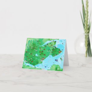 Fife Coastal Path Scotland Illustrated Map Card