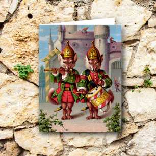 Fife & Drum Foxes Note Card