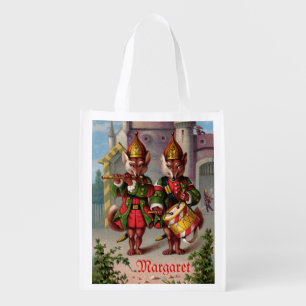 Fife & Drum Foxes Reusable Grocery Bag