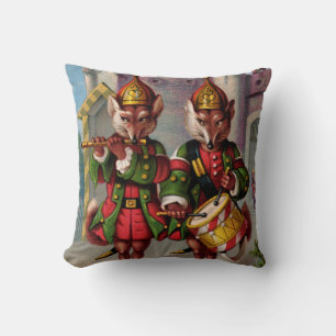 Fife & Drum Foxes Throw Pillow