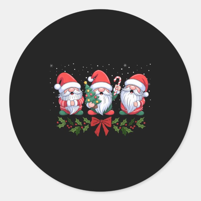 Fife Life Christmas Gnome Holiday Winter Xmas  Classic Round Sticker (Front)