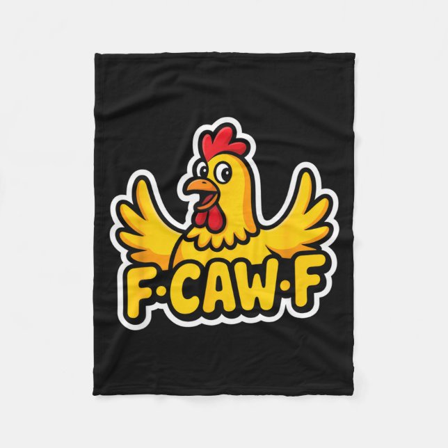 Fife Life Funny Sarcastic Chicken Fcawf  Fleece Blanket (Front)