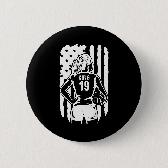 Fife Life High School Volleyball King 19  Button (Front)