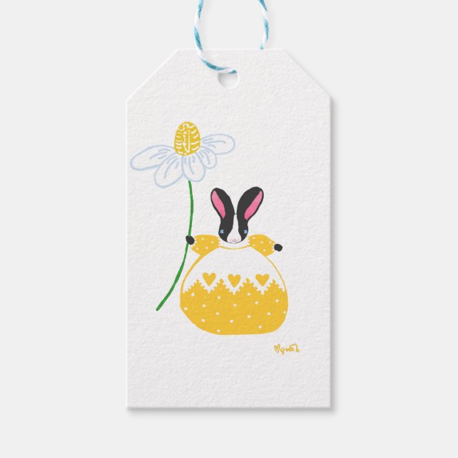 Fifi Daisy Bunny Gift Tag (Front)