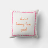 'fifi' daisy bunny in pink and orange pillow (Back)