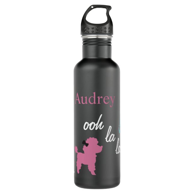 Fifi in Paris Water Bottle (Front)