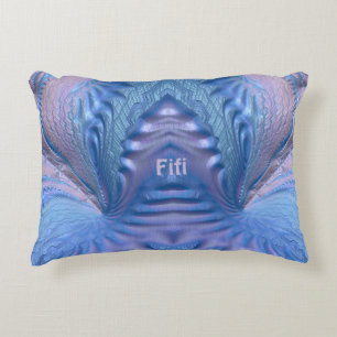 FIFI ~ SO SWEET ~ Pink Blue Fractal Design ~ Accent Pillow