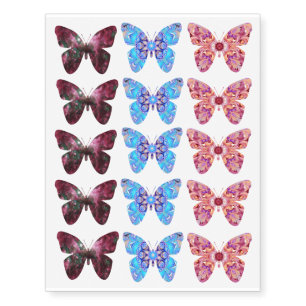 Fifteen Butterflies Temporary Tattoos