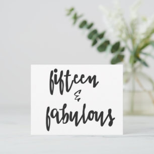 Fifteen & Fabulous Quinceanera 15th Birthday Card