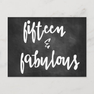 Fifteen & Fabulous Quinceanera 15th Birthday Card