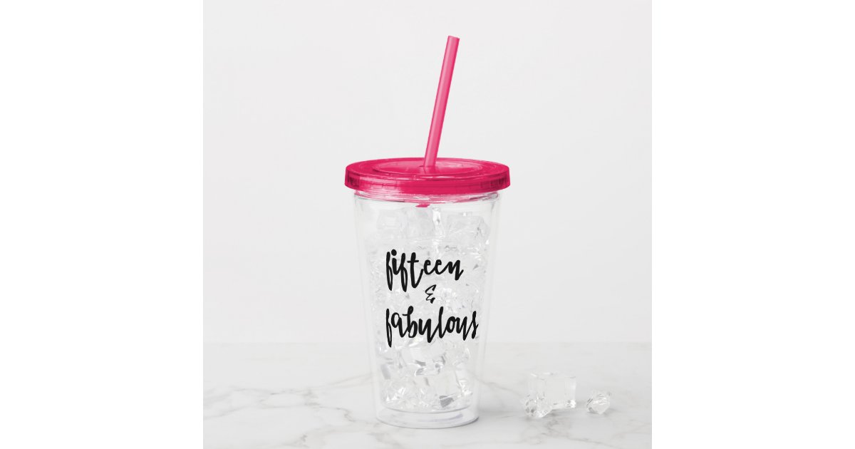 Hearts 16oz Tumbler With Straw Hot Pink Neon Custom Cup 