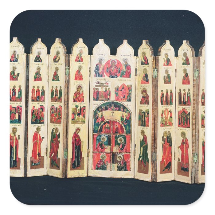 Fifteen section icon screen with Life of Christ Square Stickers