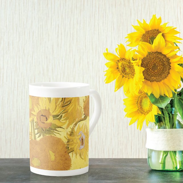 Fifteen Sunflowers Vincent van Gogh Bone China Mug (Creator Uploaded)