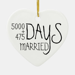 Fifteen Years Married Wax Love Ceramic Ornament