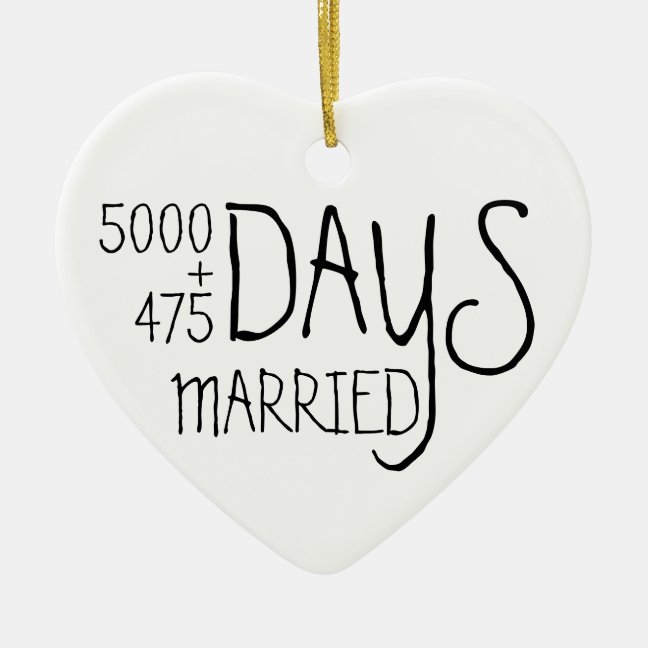 Fifteen Years Married Wax Love Ceramic Ornament