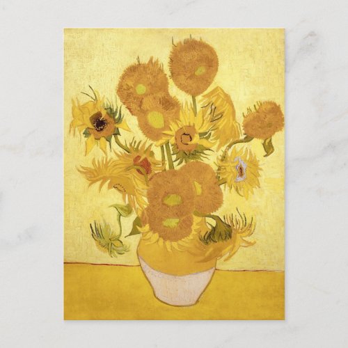 Fifteen Yellow Sunflowers Vincent van Gogh Postcard