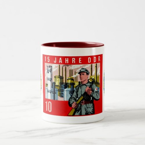 Fifteenth Aniversary of the Founding of the DDR Two_Tone Coffee Mug