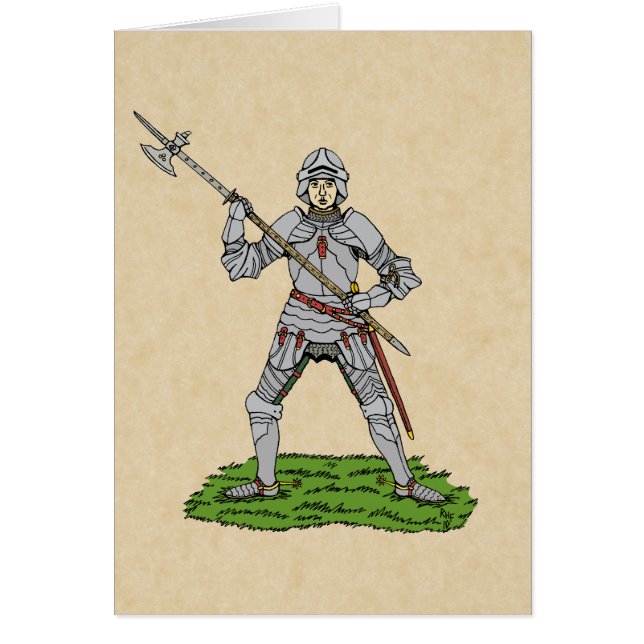 Fifteenth Century English Knight Greeting Card (Front)