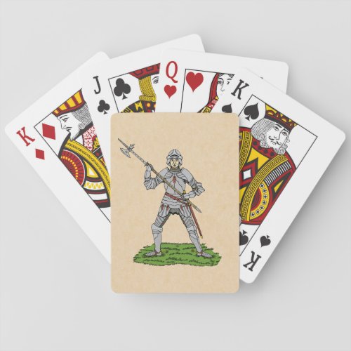 Fifteenth Century English Knight Playing Cards