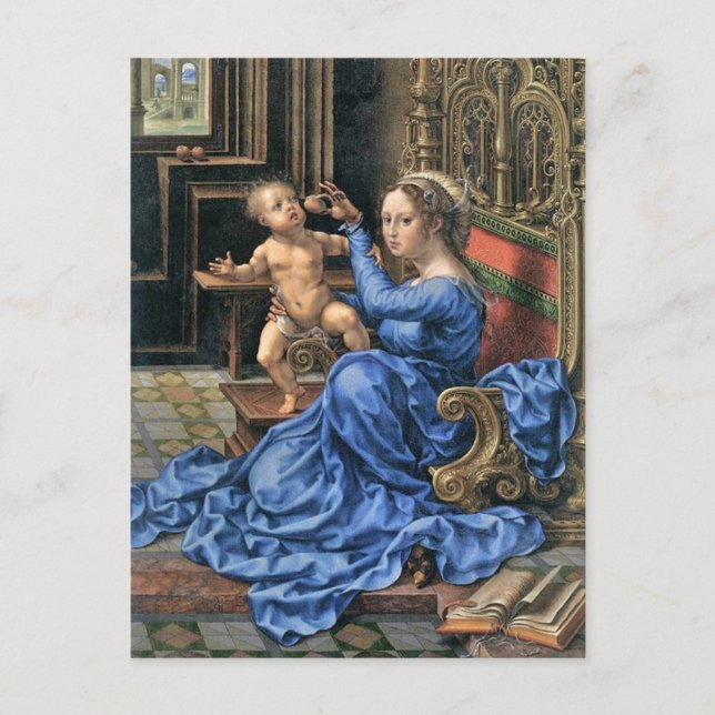Fifteenth Century Flemish Madonna and Child Postcard (Front)